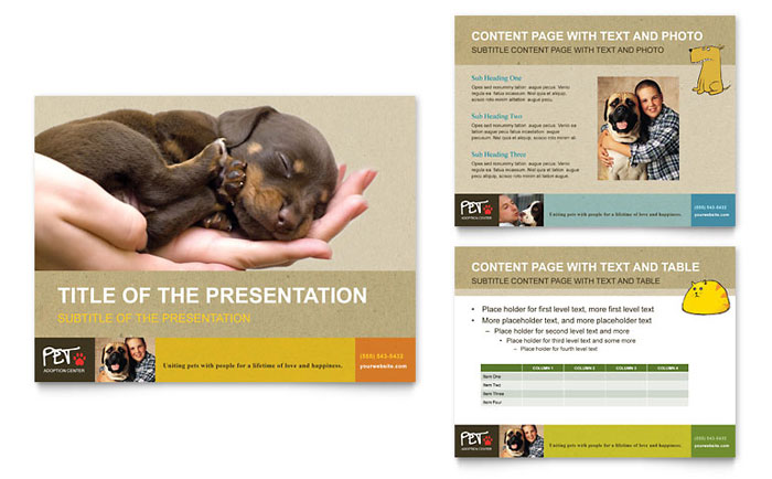 Animal Shelter & Pet Adoption - PowerPoint Presentation Template Design