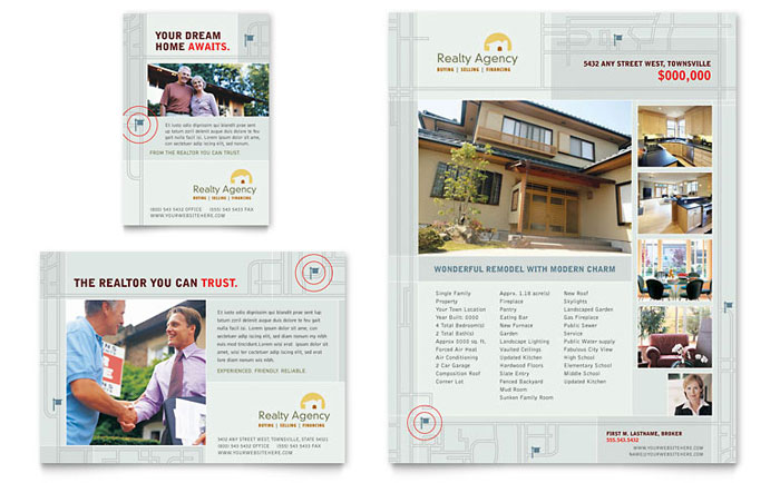 Flyer & Ad Template Design - Real Estate Agent & Realtor