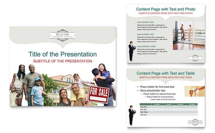 Realtor & Realty Agency PowerPoint Presentation Template Design