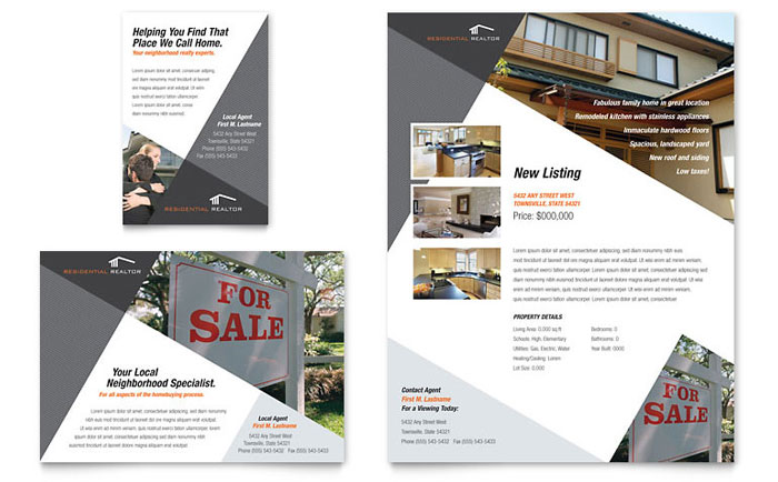 Contemporary & Modern Real Estate - Flyer & Ad Template Design