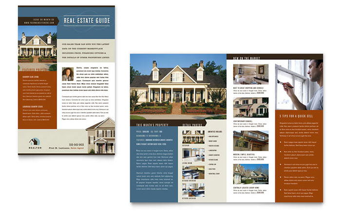 Newsletter Template Design - Real Estate Agent & Realtor