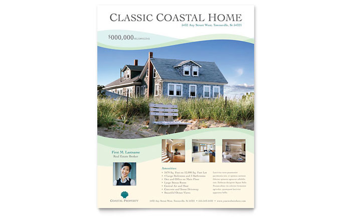 Coastal Real Estate - Flyer Template Design