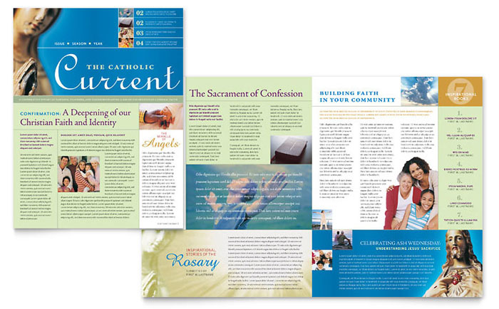 Catholic Parish and School - Newsletter Template Design