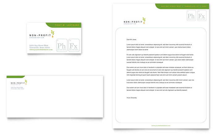 Business Card & Letterhead Template Design - Environmental & Agricultural Non Profit