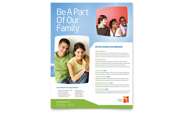 Church Youth Ministry - Flyer Template Design