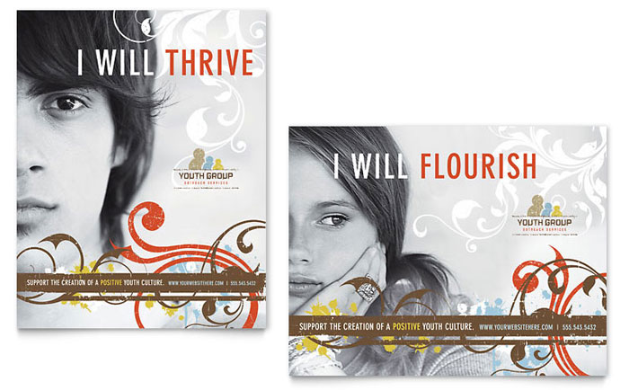 Poster Template Design - Church Ministry & Youth Group