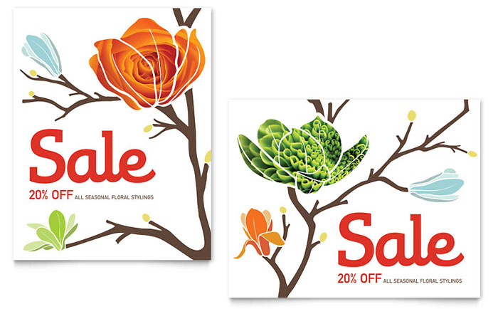 Flower Shop - Poster Template Design