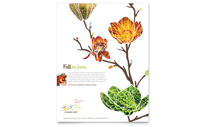 Flower Shop - Flyer Template Design