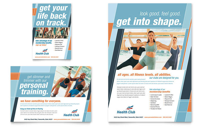 Flyer & Ad Template Design - Health & Sports Club