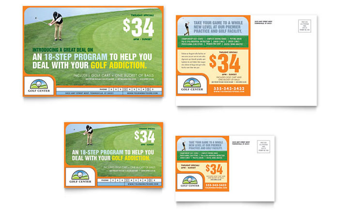 Golf Instructor & Course Postcard