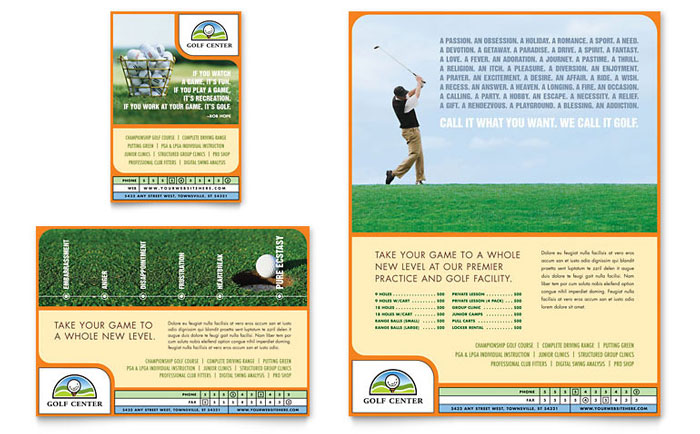 Golf Instructor & Course Flyer & Ads