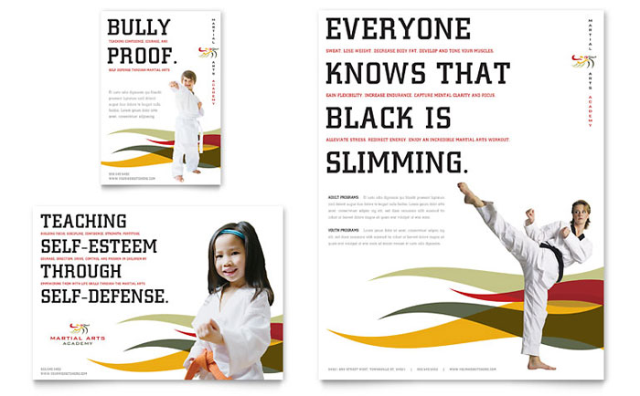 Flyer & Ad Template Design - Martial Arts Instructor & School