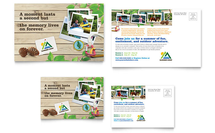 Kids Summer Camp - Postcard Template Design