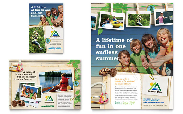 Kids Summer Camp - Flyer & Ad Template Design