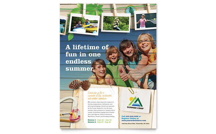 Kids Summer Camp - Flyer Template Design