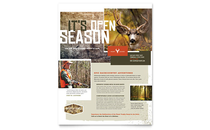 Hunting Guide - Flyer Template Design