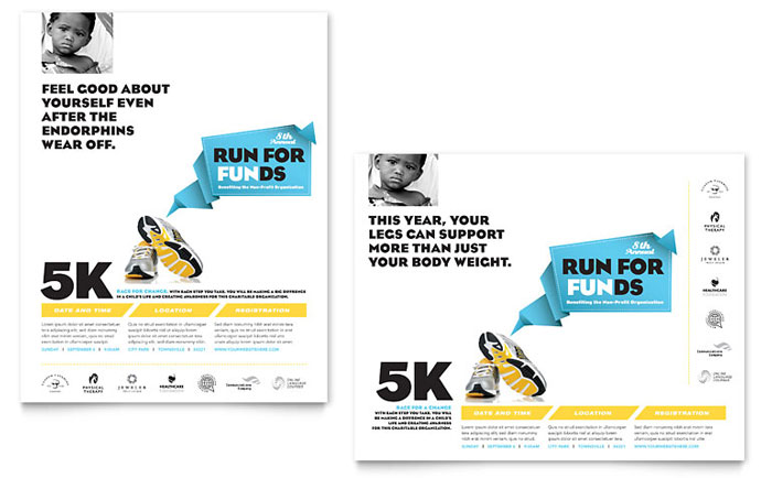 Charity Run - Poster Template Design