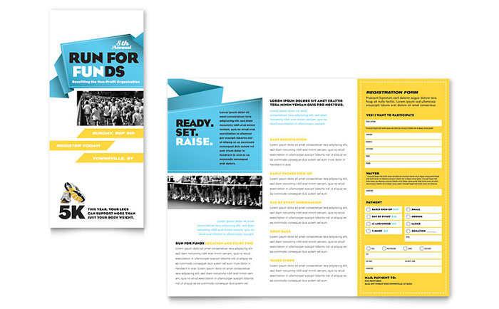 Charity Run - Tri Fold Brochure Template Design