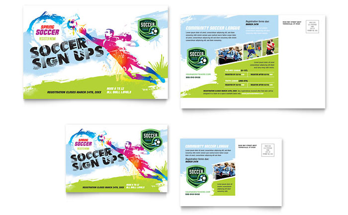 Youth Soccer - Postcard Template Design