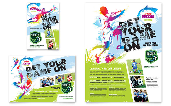 Youth Soccer - Flyer & Ad Template Design Sample