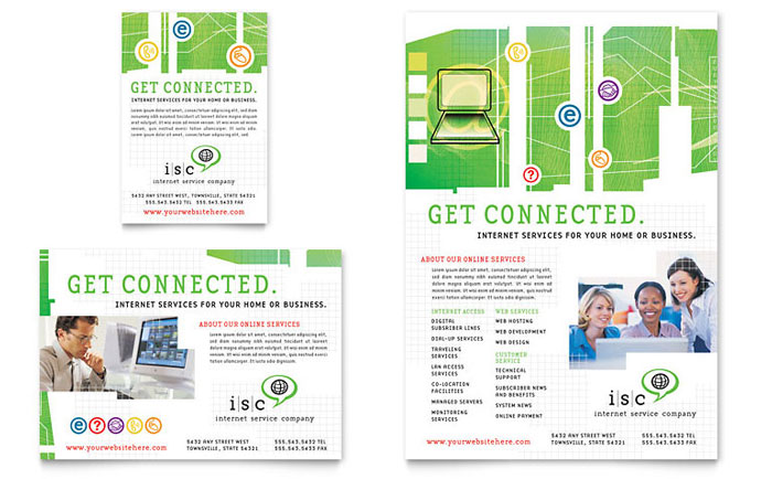 Flyer & Ad Template Design - Internet Service Company