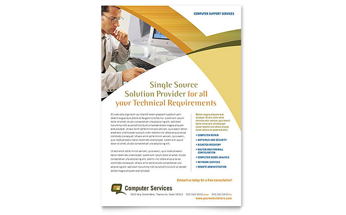 Computer Services & Consulting - Flyer Template Design