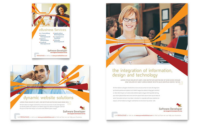 Software Developer Flyer & Ad Template Design