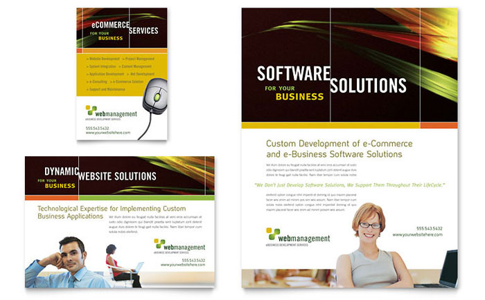 Flyer & Ad Template Design - Internet Software