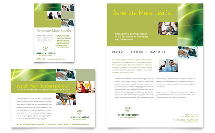 Flyer & Ad Template Design - Internet Marketing