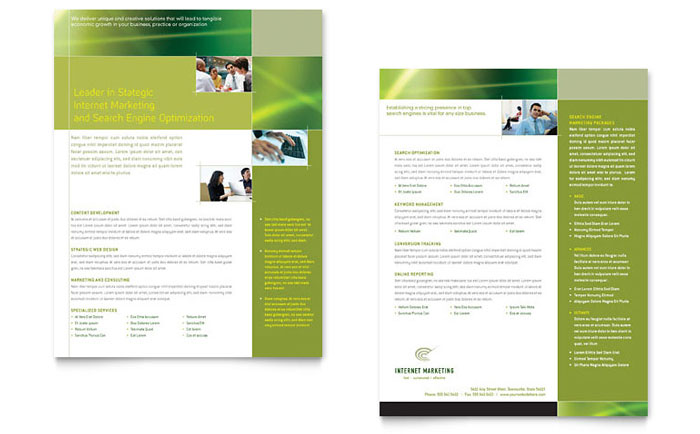 Datasheet Template Design - Internet Marketing