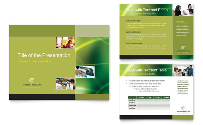 Internet Marketing PowerPoint Presentation Template Design