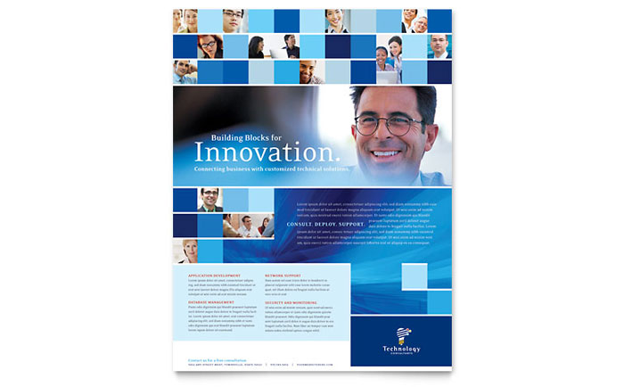 Technology Consulting & IT - Flyer Template Design