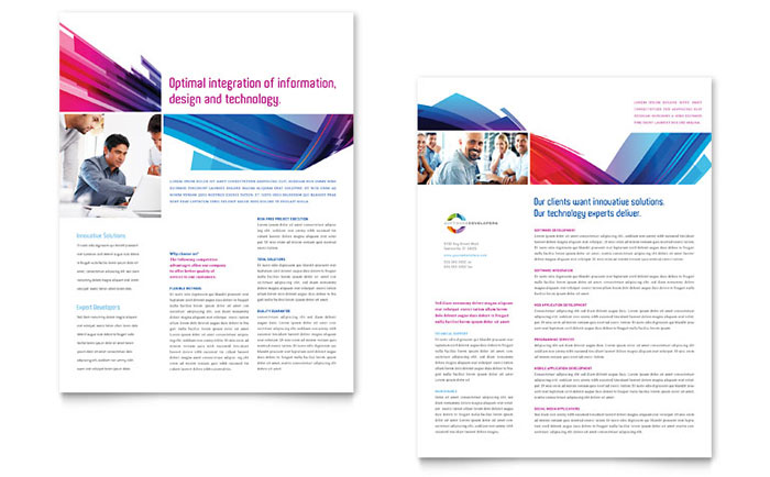 Software Solutions - Datasheet Template Design