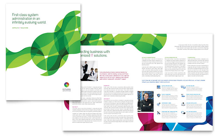 Network Administration - Brochure Template Design Sample