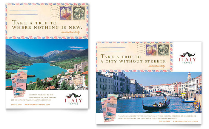 Poster Template Design - Italy Travel
