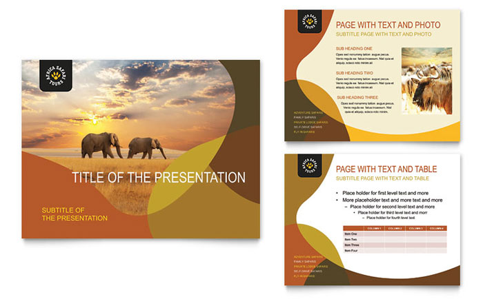 African Safari - PowerPoint Presentation Design