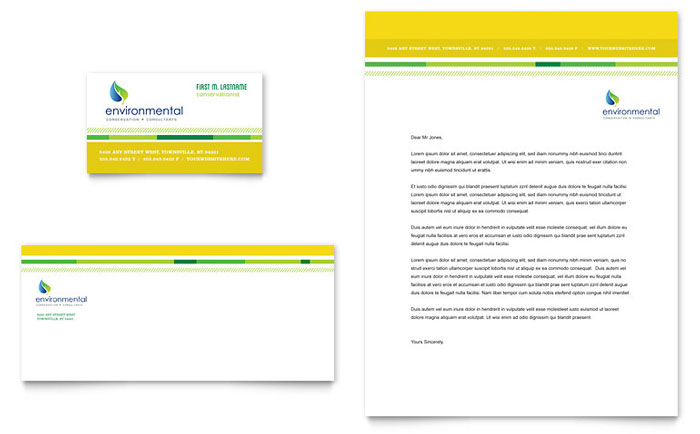 Environmental Conservation - Business Card & Letterhead Template Design