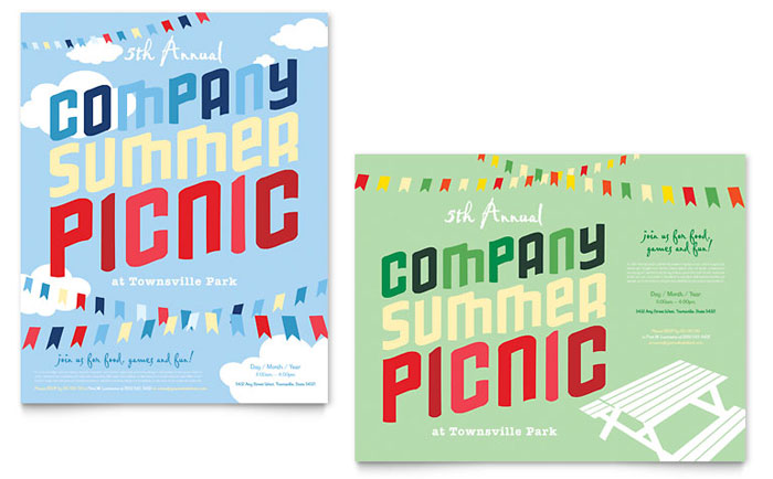 Company Summer Picnic - Poster Template Design
