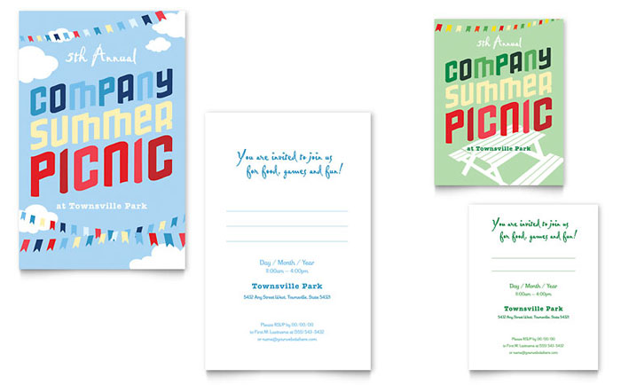 Company Summer Picnic - Note Card Design