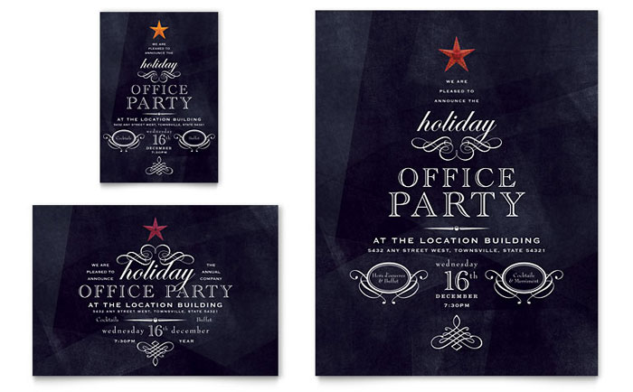 Office Holiday Party Flyer & Ad