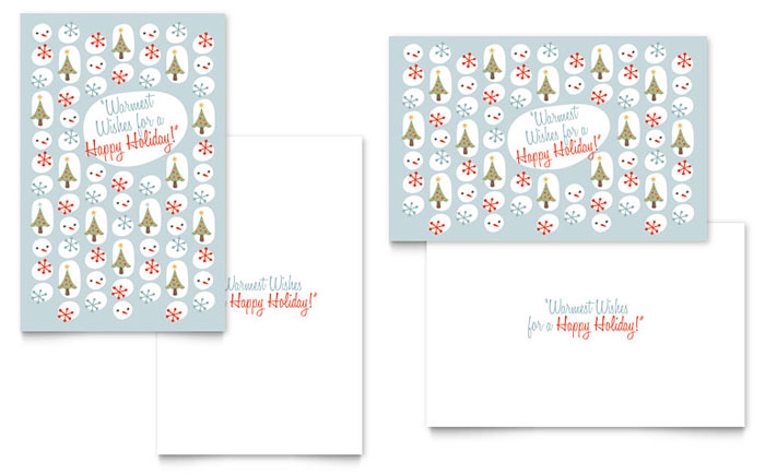 Happy Holidays - Greeting Card Template Design Sample