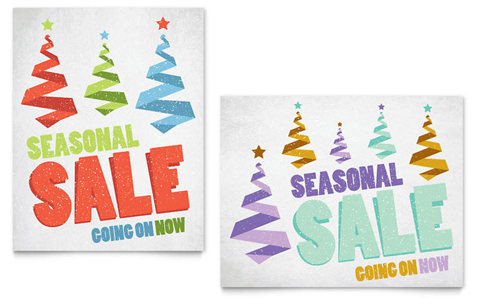 Snow Trees Sale Poster