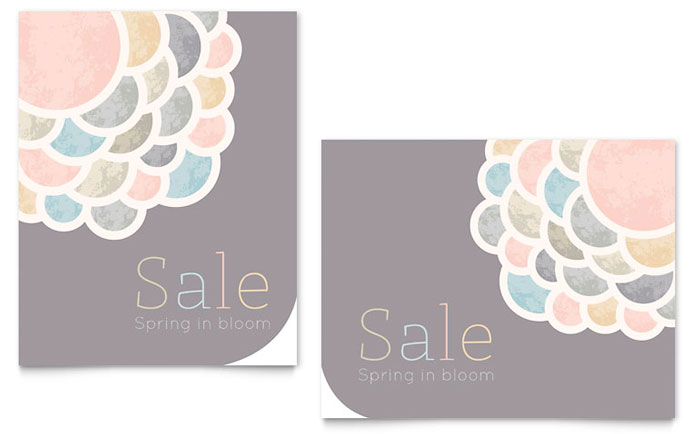 Spring Bloom - Sale Poster Template Design Sample