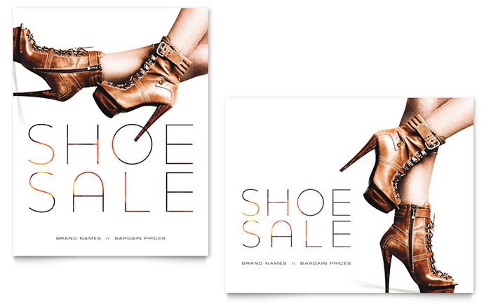 Designer Shoes - Sale Poster Template Design Sample