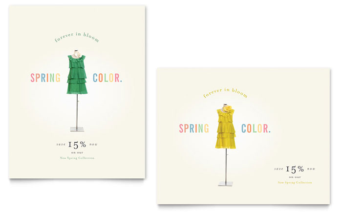 Fashion Clothing - Sale Poster Template Design Sample