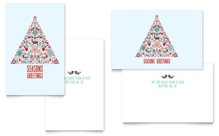 Holiday Art - Greeting Card Template Design Sample