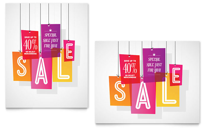 Clearance Tag - Sale Poster Template Design Sample