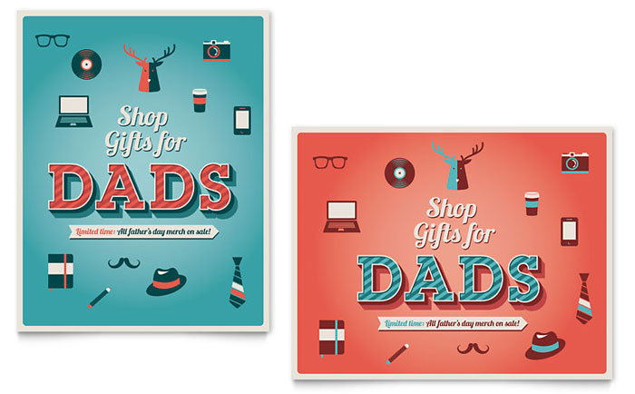 Father's Day - Sale Poster Template Design Sample