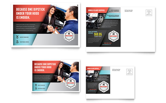 auto mechanic flyer ad template design free oil change gift certificate template