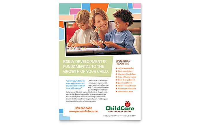 kindergarten flyer template
